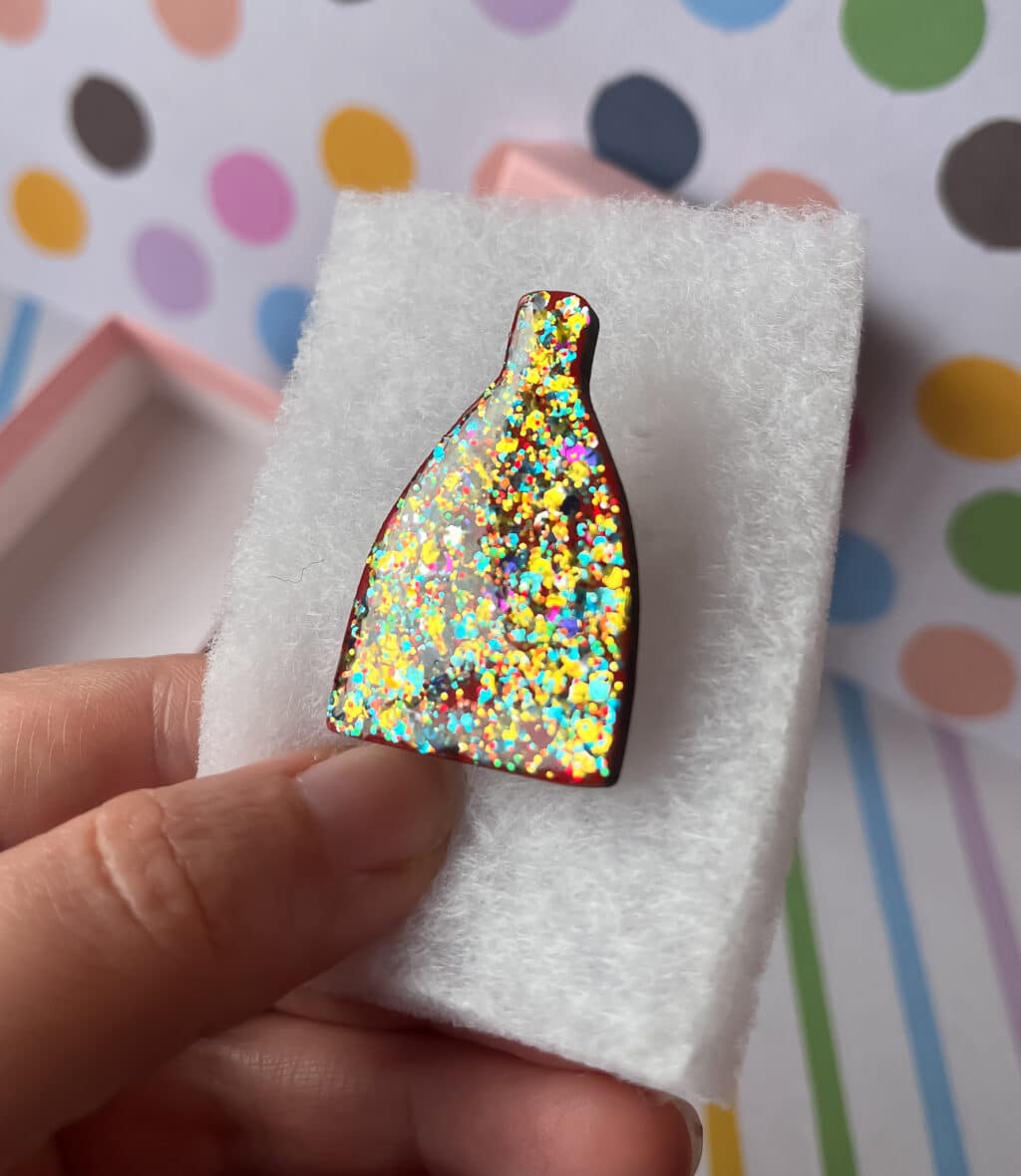 Sparkle Bottle Kiln Brooch